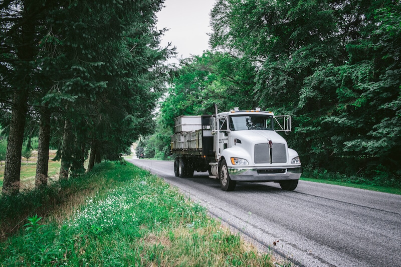 Truck on road